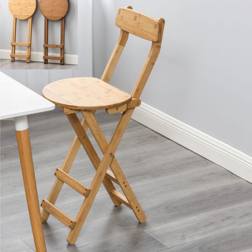 Taburete moderno de barras plegables plegables de madera con pedal con pedal