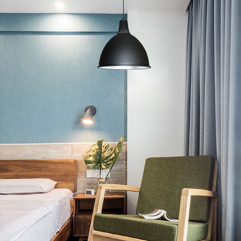 Accesorio de iluminación colgante de domo de metal estilo nórdico lámpara de techo colgante para comedor