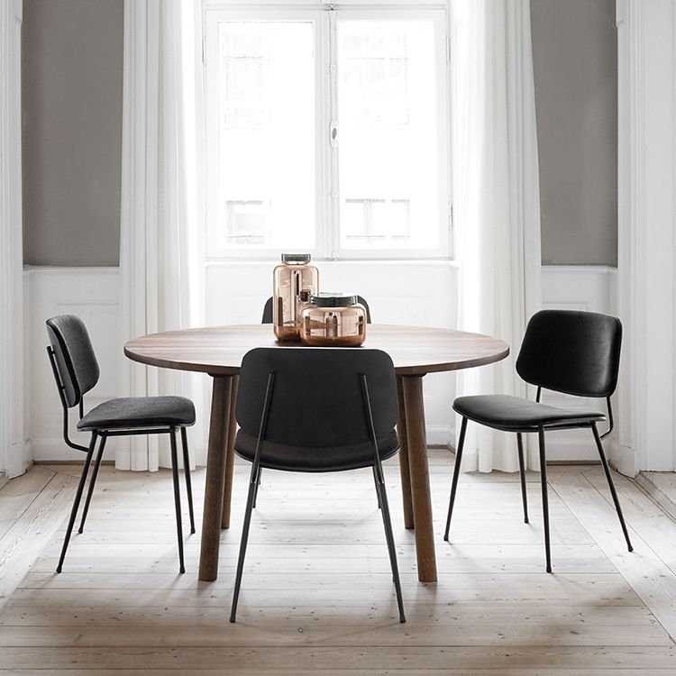 Industrial Upholstered Dining Side Chairs Open Back Dining Side Chairs