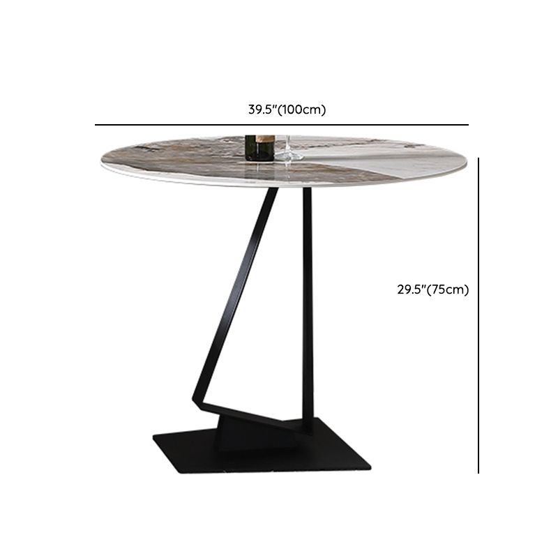 Glossy White Stone Dining Table Set 1/2/3/4 Pieces Modern Dinette Set for Kitchen