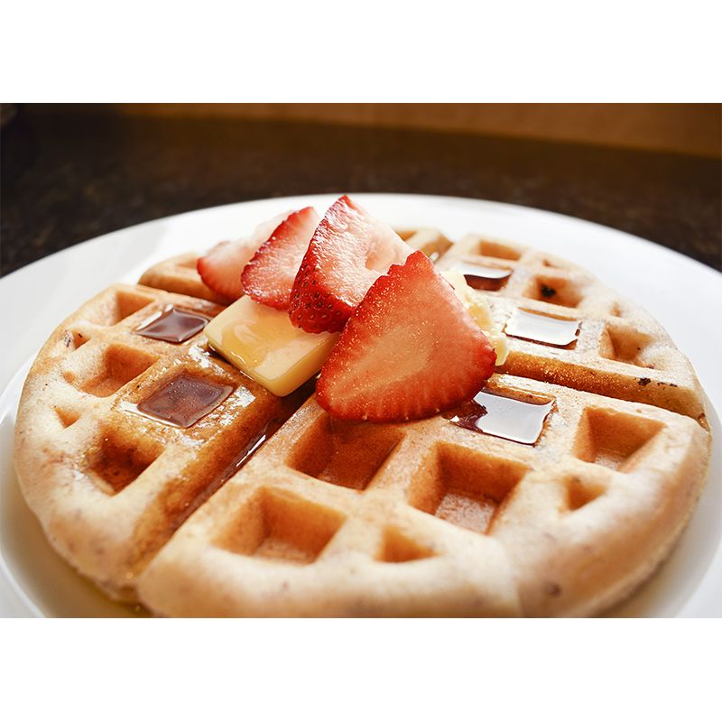 Delicious Waffles Stain Resistant Mural Decal Modern Wall Decor for Commercial Use