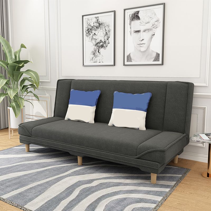 Eigentijdse stoffen armloze standaard bank bed met dubbele doeleinden voor woonkamer