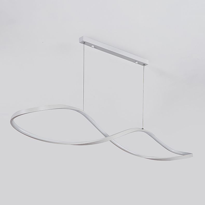 Linear Shape Island Pendant Contemporary Style Metal 1 Light Island Pendant Light