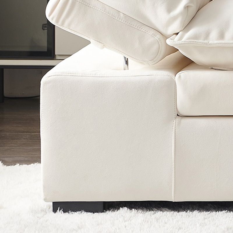 Contemporary Pillow Top Arm Reclining Loveseat Velvet Settee