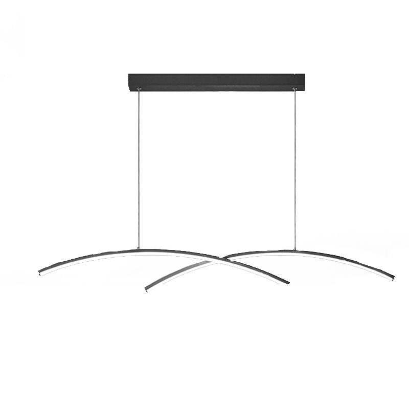 Modern Style Island Hanging Light LED Island Light with Silica Gel Shade for Dining Room