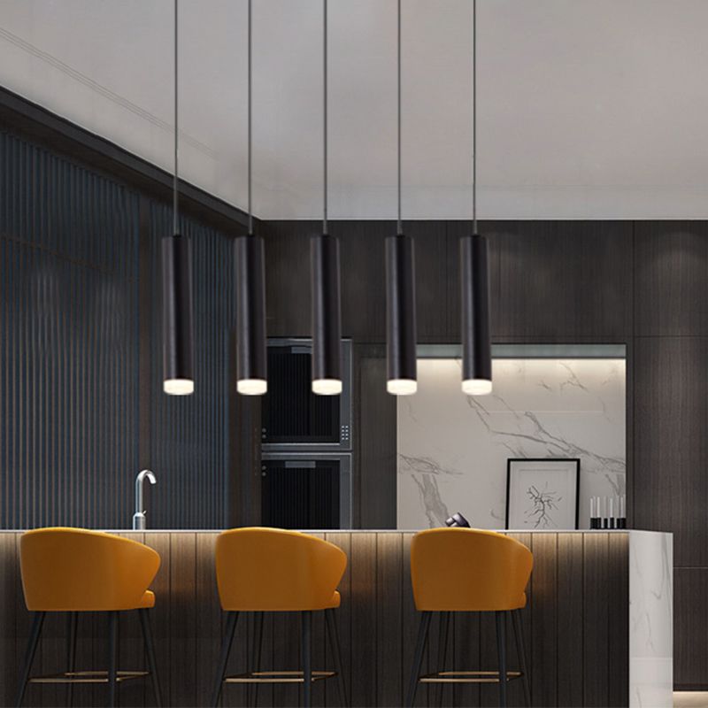 Moderne Röhren Anhänger Beleuchtungskörper Acryl 1 leichte Hanglampen für Esszimmer