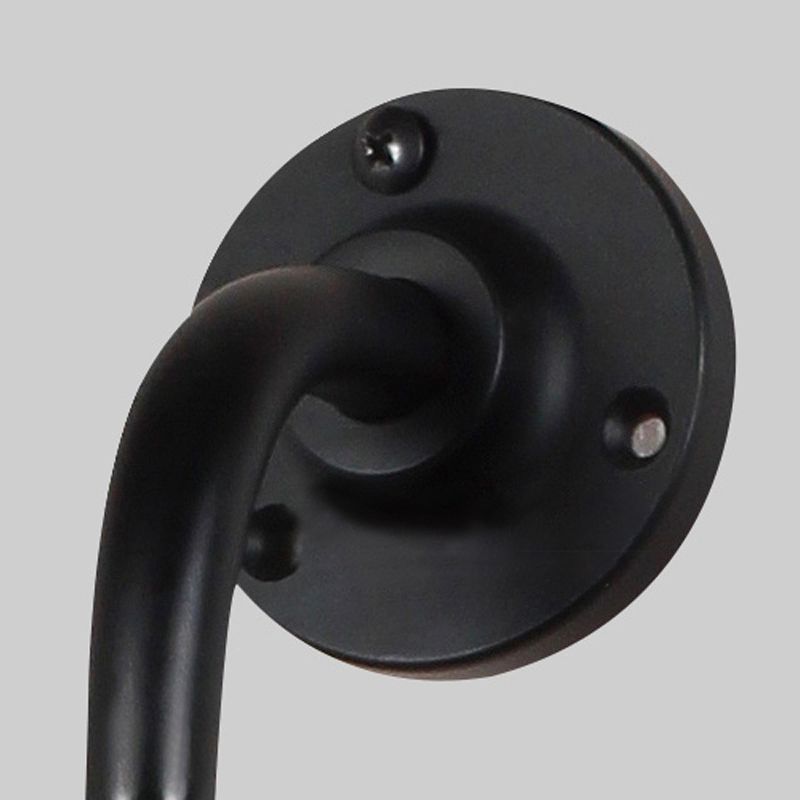 Tombre de cúpula negro/negro Luz de pared Modernista 1 Cabeza Lámpara de pared ajustable metálica para el comedor