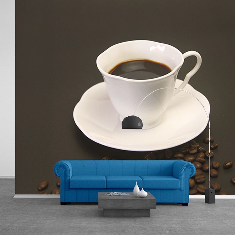 Strong Coffee Wall Mural Decal Customized Size for Restaurant Hotel, Water Resistant
