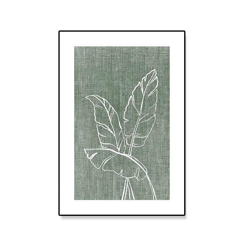 Minimalism Botanical and Vase Painting Green Girls Bedroom Wall Art, Multiple Sizes