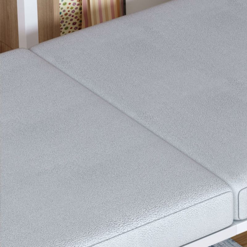 Tight Back Modern Square Arm Sofa Bed in Grey for Living Room