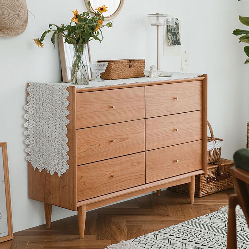 Modern Rectangle Wood Side Cabinet Soft Close Drawers Storage Cabinet