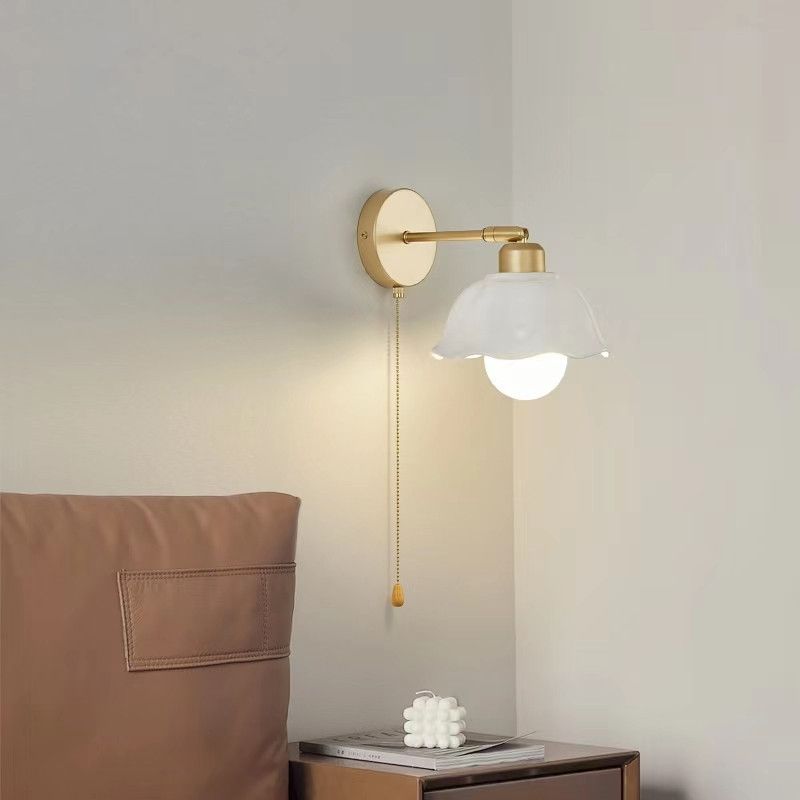 Creative Wall Light Fixture Modern Wall Light Sconce with Glass Shade for Bedroom