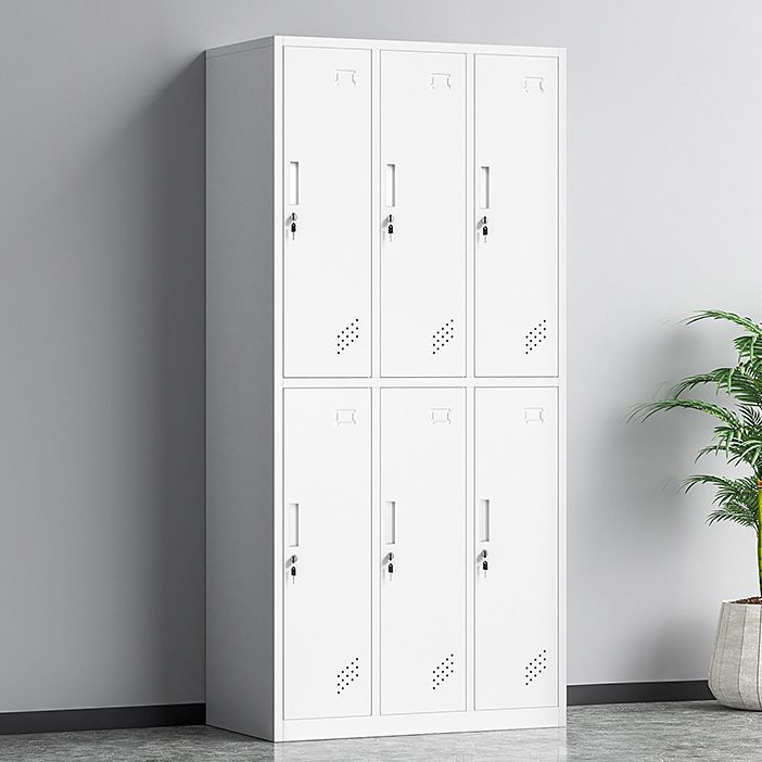 Contemporary Steel Storage Cabinet Non-Hanging Wardrobe Armoire