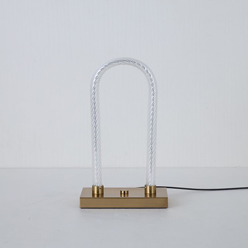 Table arc en acrylique Lumière Simple Style Gold LED Lampe de nuit pour chambre à coucher