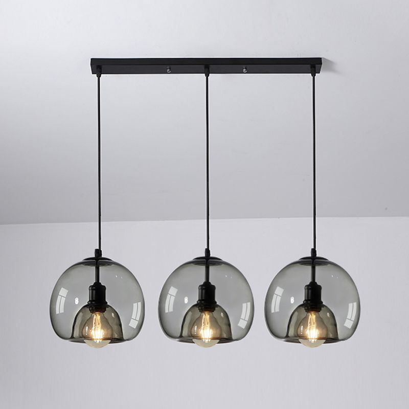 Global Hanging Light Kit Glass 1-Light Modern Modern plafond Light for Dining Room