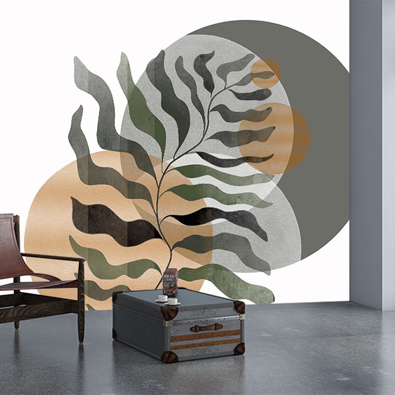 Modern Illustration Mural Wallpaper Plants Indoor Wall Mural