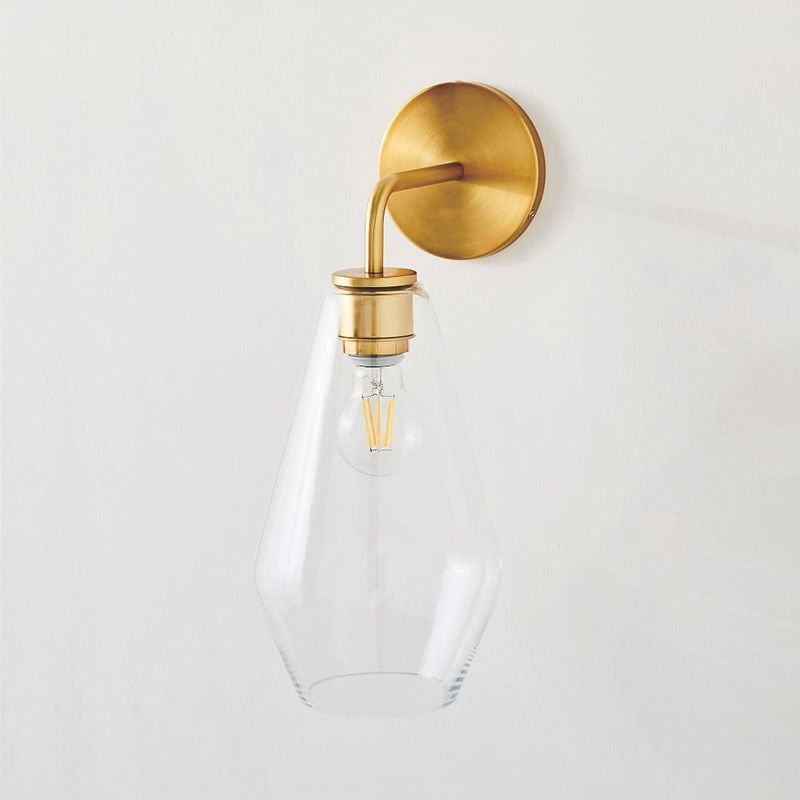 Simple Wall Sconce Lamp Glass Wall Mounted Light for Bedroom