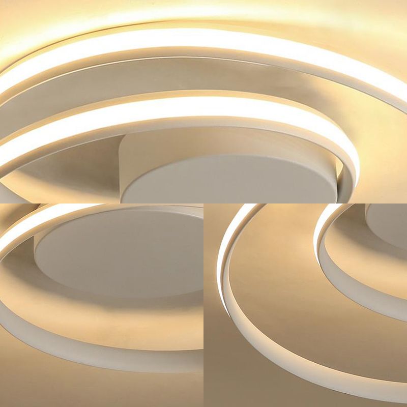 Weiß/schwarz Kreis Deckenleuchten Unterputz Moderne 18 "/23.5" Beleuchtungsarmatur für Indoor