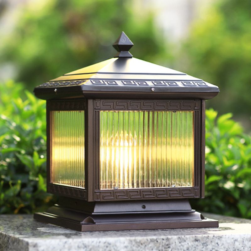 Contemporary Pillar Light Household LED Solar Lighting Fixture for Garden