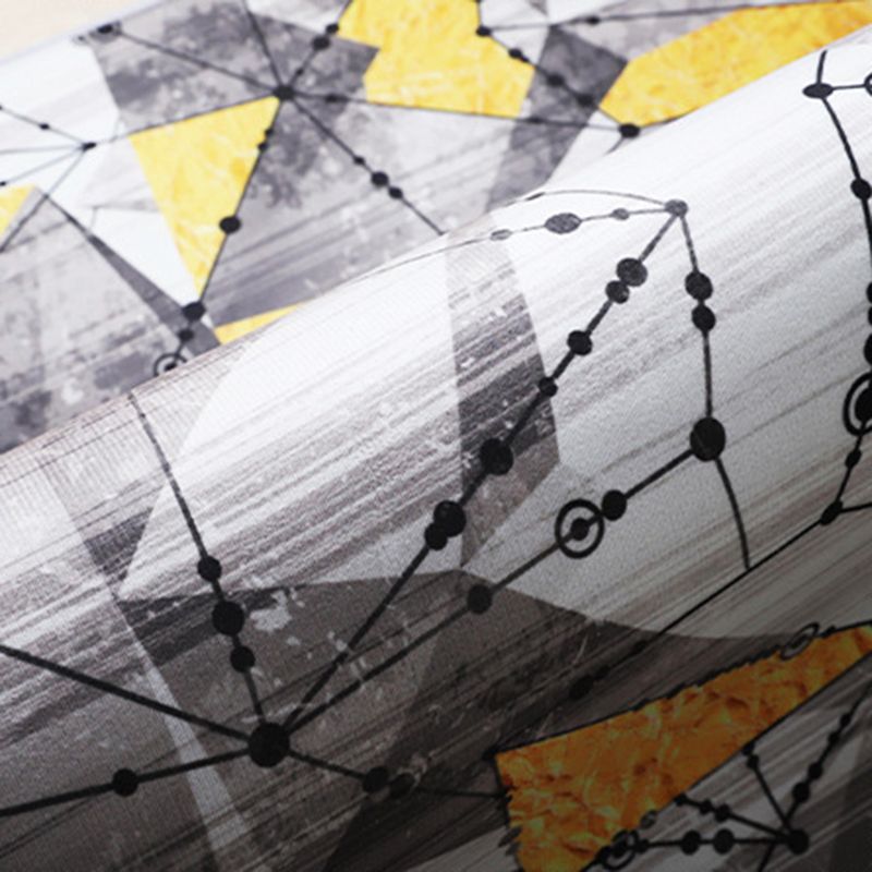 Luxury Area Carpet Funky Contrast Panel Rug Washable Polyester Stain Resistant Carpet for Home Decor