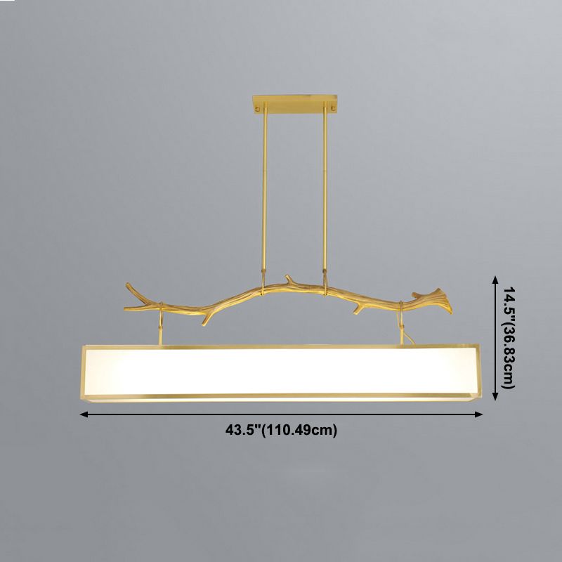 Luci a sospensione a sospensione in metallo in ottone lampade appese lineari moderne per sala da pranzo