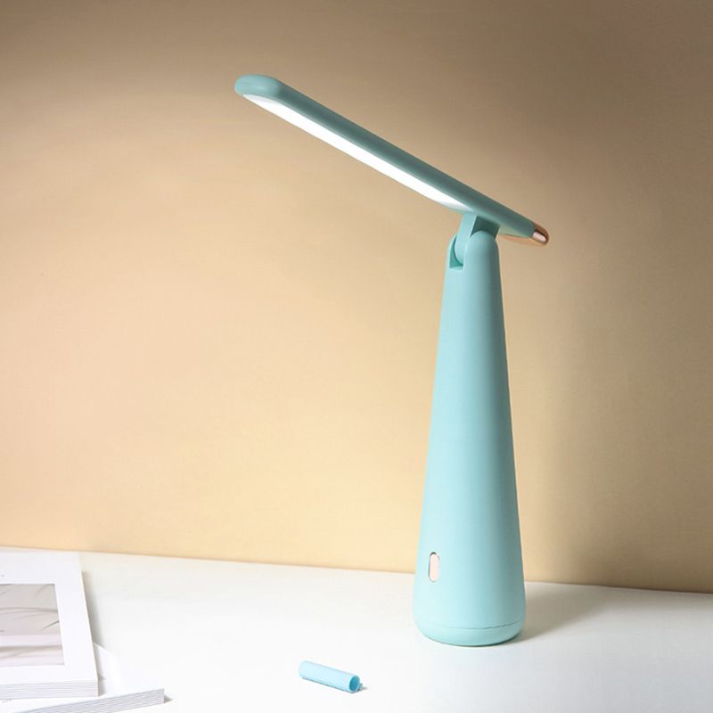 Tapered Collapsible LED Table Lamp Nordic Macaroon Style Dimmable Nightstand Light