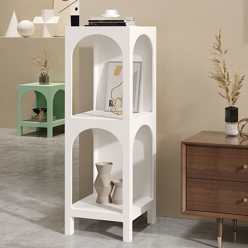 Modern Style Bookcase 13.78" Wide Metal Closed Back Bookshelf for Home