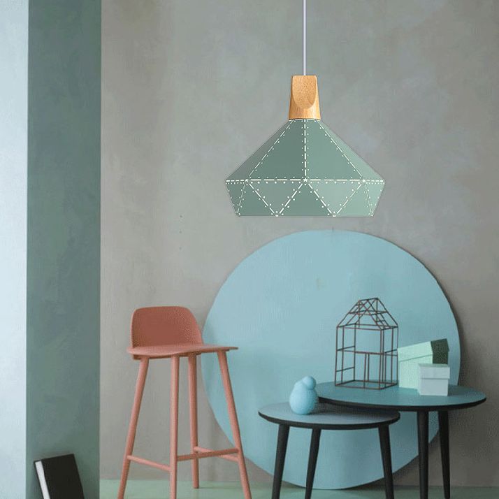 Metall Diamond Hanging Lamp Kit Moderner Stil Down Lighting Anhänger für Esszimmer