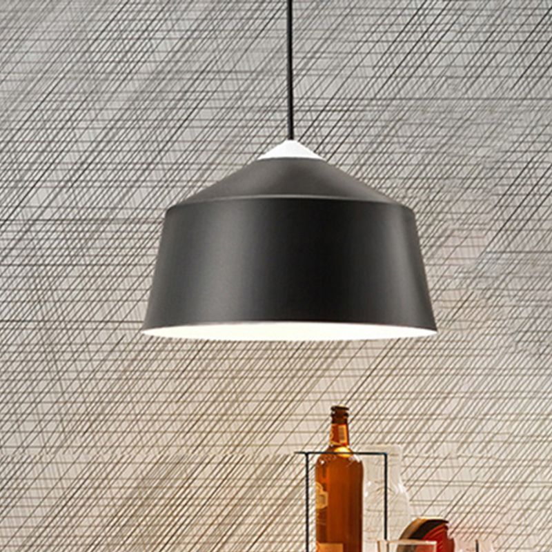 Dome Pendant Lighting Nordic Metal 1 Light Black/Grey/Pink Hanging Ceiling Light