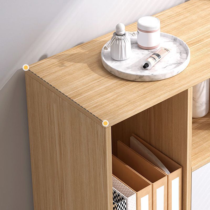 Wooden Side Cabinet with Shelves and Doors 9.44" Wide Storage Cabinet