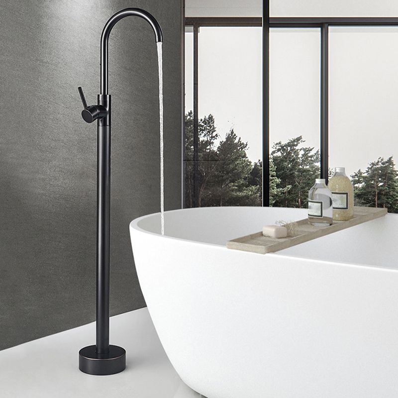 Modern Freestanding Tub Faucet Floor Mounted Lever Freestanding Tub Filler Trim
