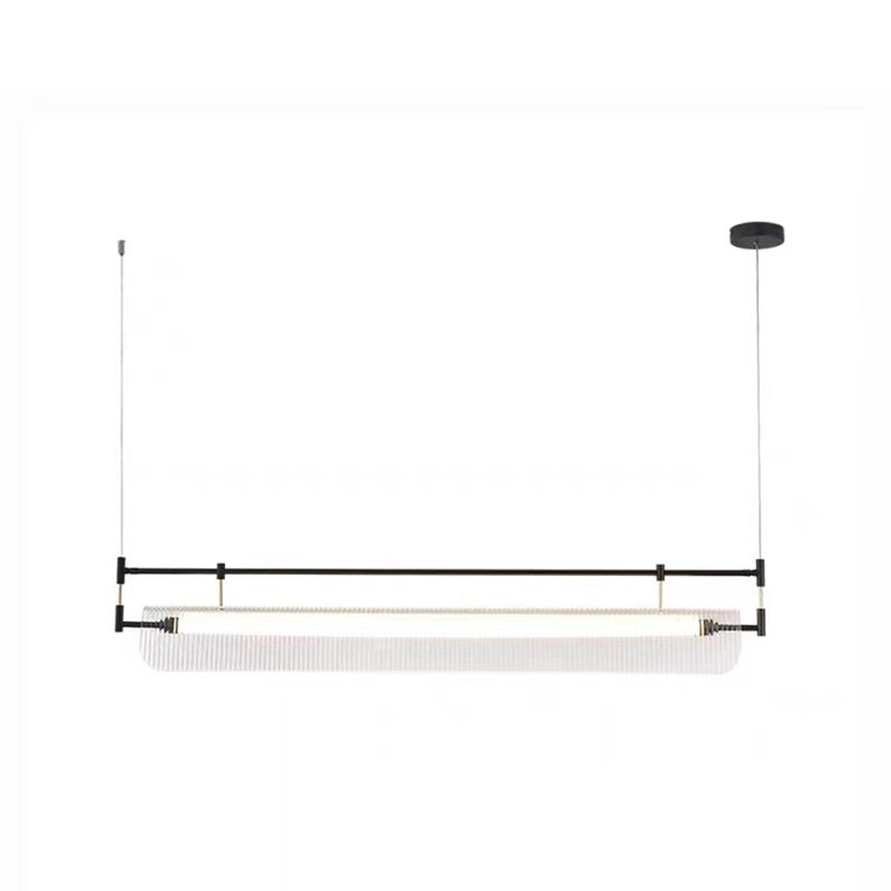 Single Contemporary Black/Golden Island Lighting Metal Ceiling Light for Dining Room