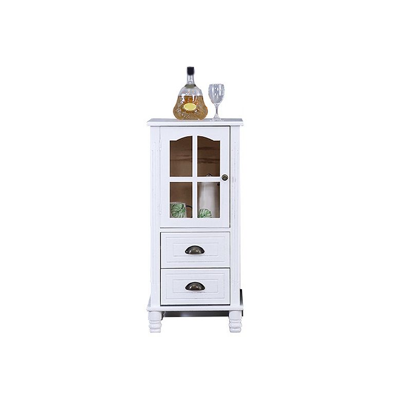 Contemporary 1 - Door 1 Shelves Glass Paned with Drawer Solid Wood Chest