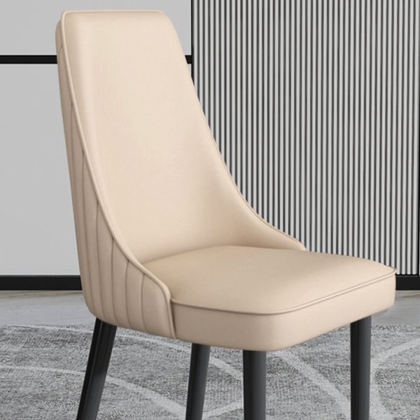 Faux Leather Dining Chair Parsons Home Arm Dining Side Chair