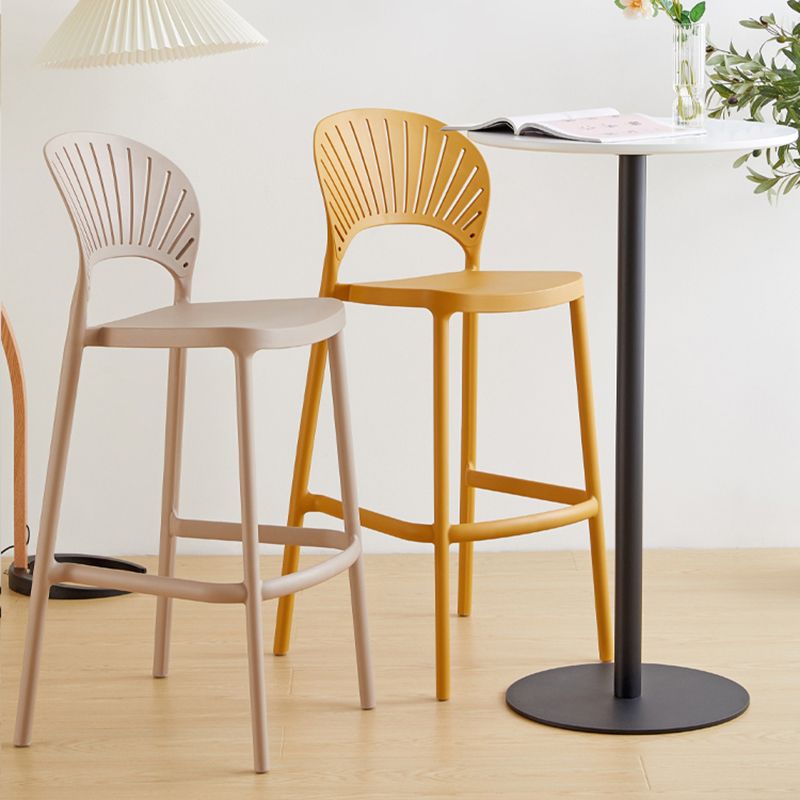 Scandinavian Home Stackable Stool Matte Finish Plastic Barstool