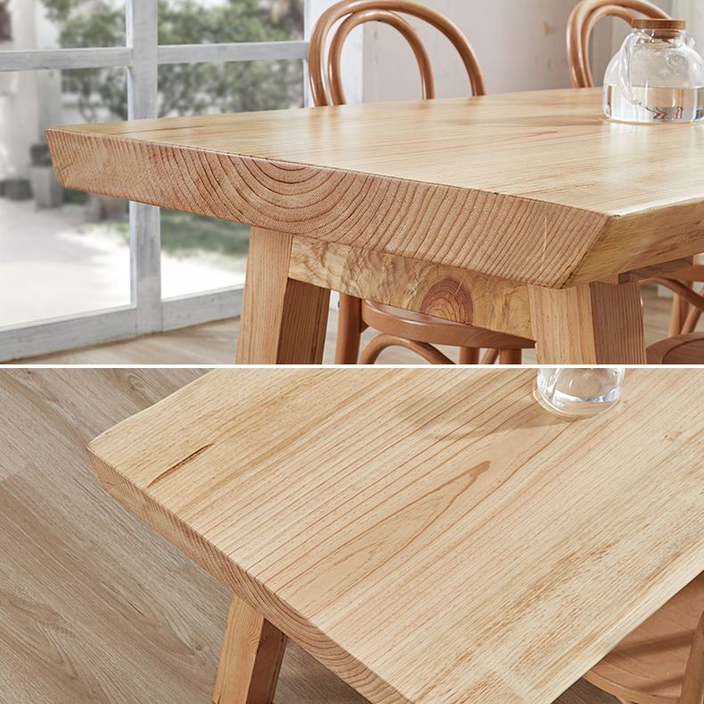 Tavolo da pranzo kaki standard glam tavolo da pranzo a forma di rettangolo in legno massiccio per cucina