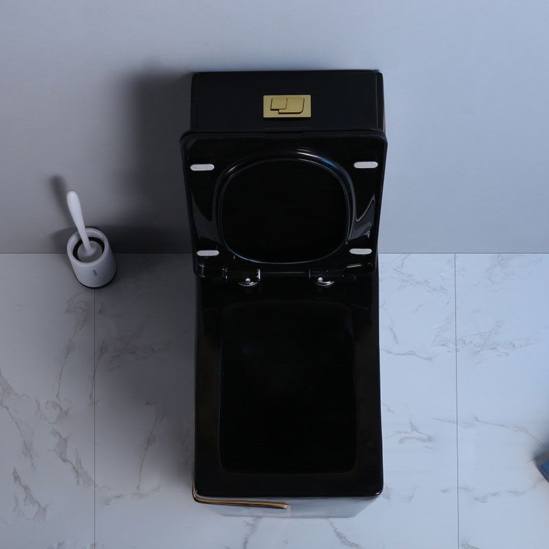 Household Water-saving Toilet Siphon One-piece Large-diameter Toilet in Black Finish