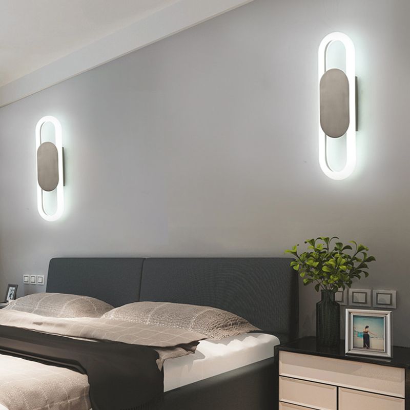 Bedroom Living Room Sconce Lighting Oval Shape Modern LED Wall Mounted Fixture