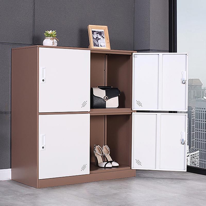 Non-Hanging Armoire Contemporary Metal Storage Cabinet for Home