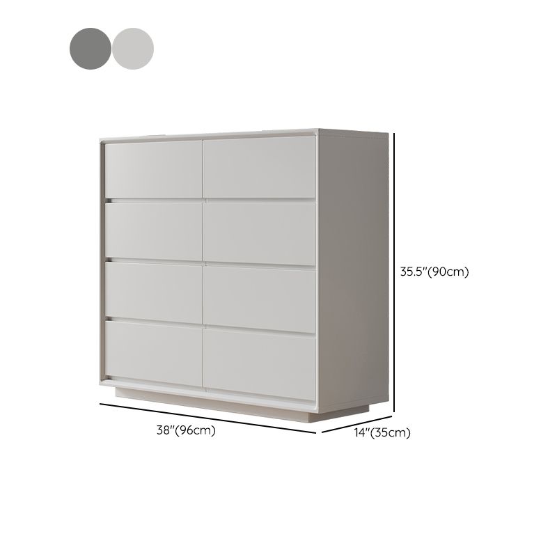 Modern Storage Chest Wooden White/Gray Storage Chest Dresser with Drawers