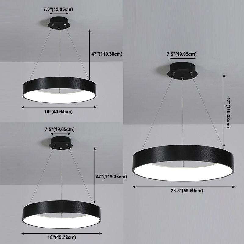 Modern Simple Style LED Pendant Light Living Room Hanging Light Fixture