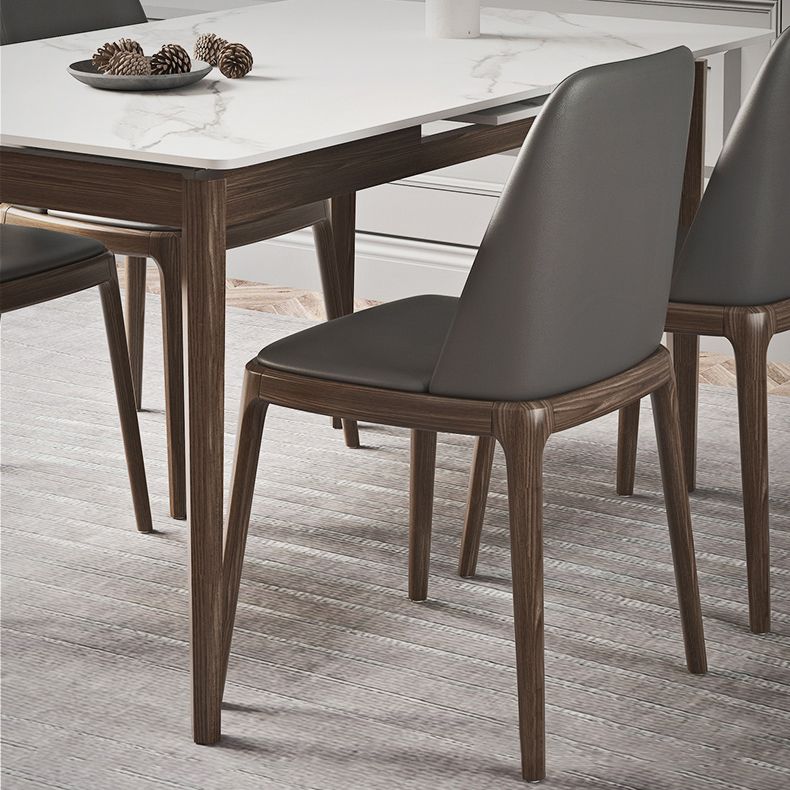Extendable Sintered Stone Top Dining Set Rectangle 1/4/5/7 Pieces Dining Room Table Set