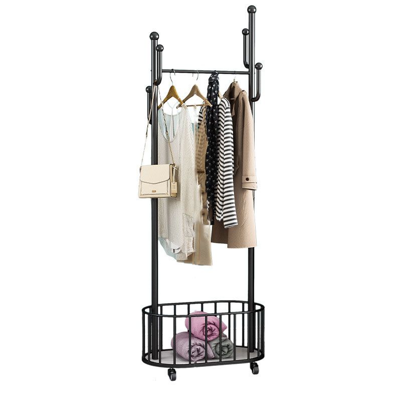 Contemporary Hall Stand Metal Shelving Included Free Standing Coat Rack