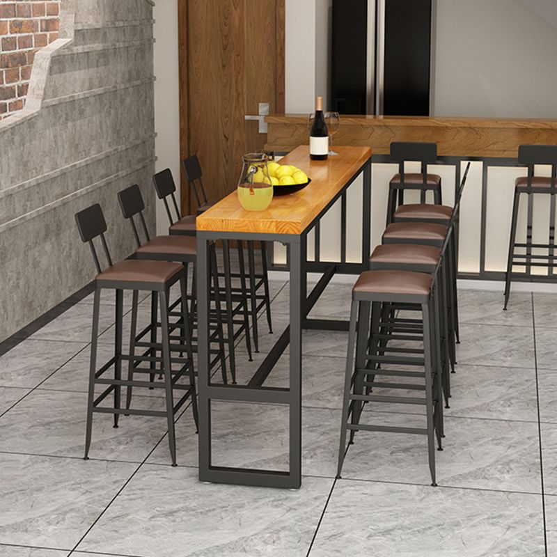 Solid Wood Bar Table Bar Height Contemporary Bar Height Pub Table for Indoor