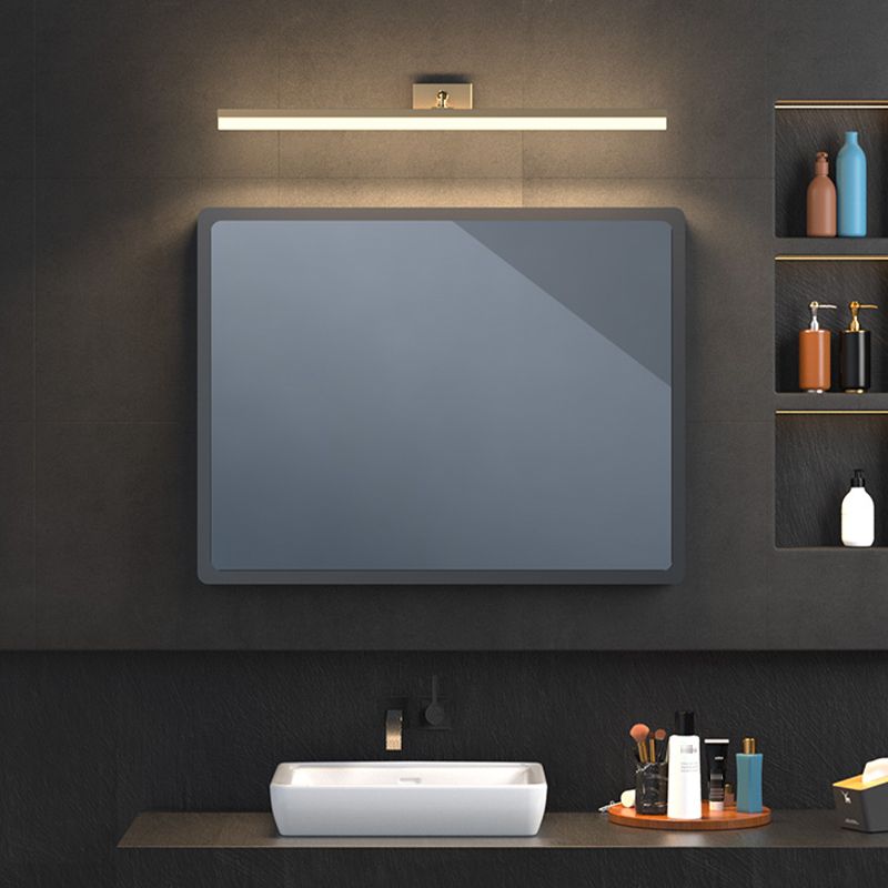 Modern Simple Mirror Front Light LED Vanity Light with Acrylic Shade for Bathroom