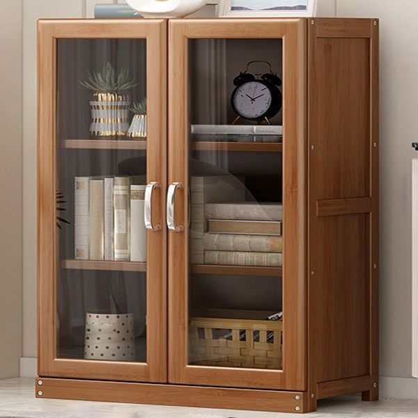 Contemporary Vertical Standard Bookcase Brown Manufactured Wood Bookshelf
