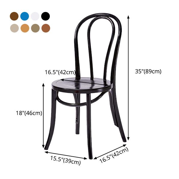 Chaise de style contemporain en bois de hêtre Cuisine Salle à manger Windsor Back Side Chairs