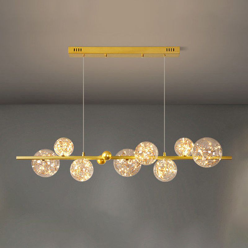 Glass Ball Shape Hanging Lights Modern Style Multi Lights Pendant Light Fixtures