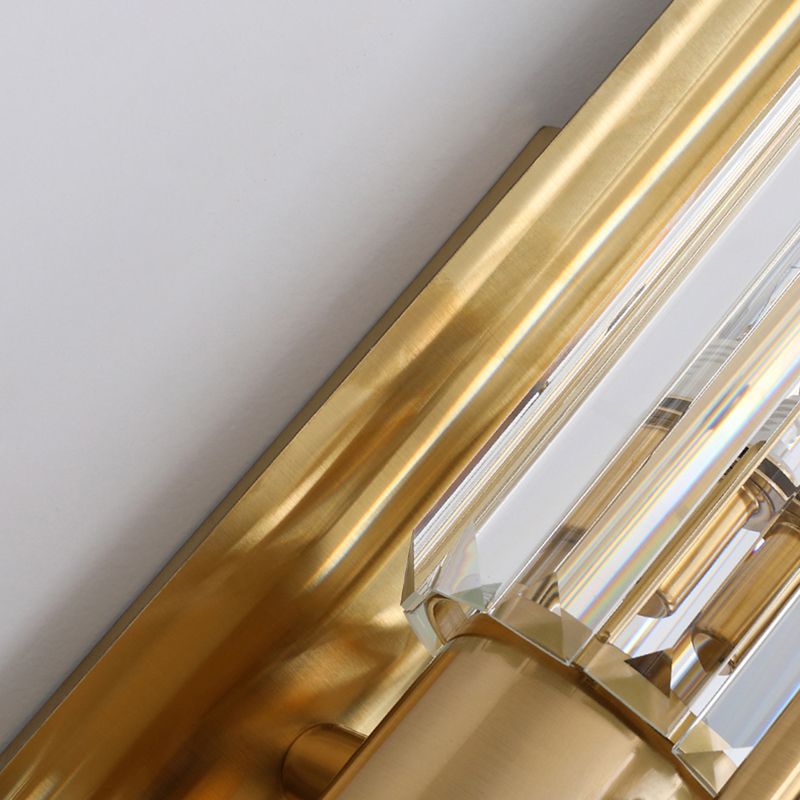 Nordic Style Wall Mount Light Crystal Cylinder Shape Wall Lamp for Bedroom