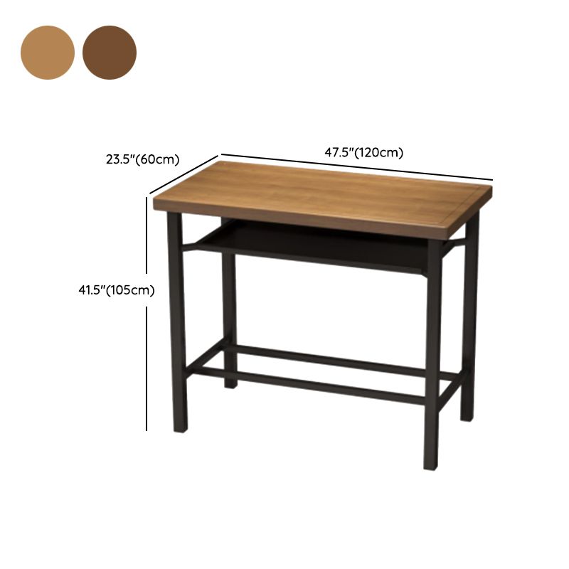 Modern 1/2/5 Pieces Bar Table Set Pine Wood Counter Table with High Stools